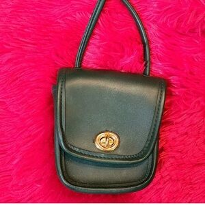 Turn Lock Mini Shoulder Crossbody or Belt Bag Side Pack Hunter Green